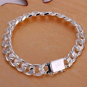 Silver plated bracelet S925 Stamped unisex Jewlery Bracelets 8" long